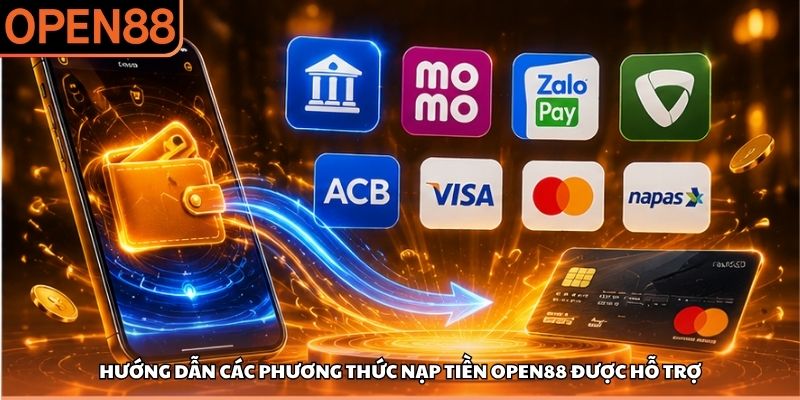 Hướng dẫn các phương thức nạp tiền OPEN88 được hỗ trợ Nạp tiền OPEN88